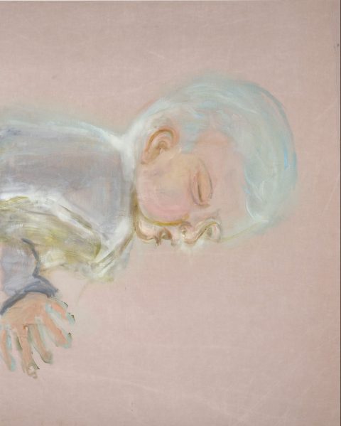 2025 Napping,
Acrylic on cotton fabric, 
80 x 100cm, 
2025
