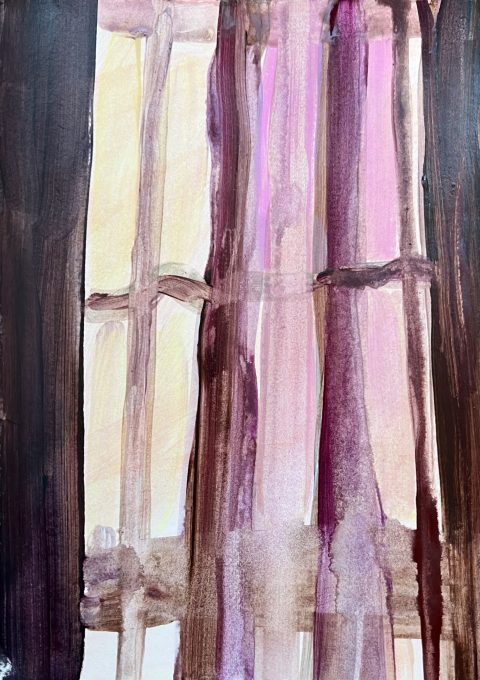 Works on Paper Curtains,
Acrylic on paper, 
10 x 15cm,
2024