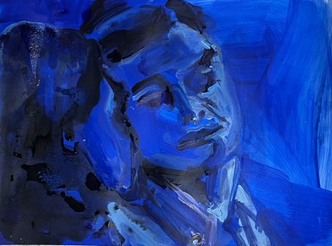 Works on Paper I set my heart on you,
Acrylic on paper, 
10 x 15cm,
2024